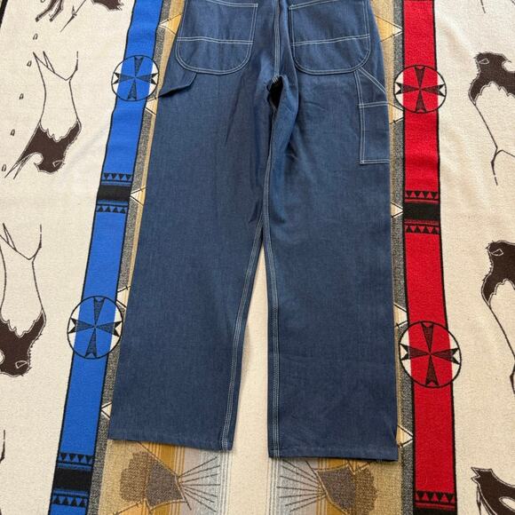 Vintage 90s Big Ben Denim Overalls Size 34x32 Work Farm Farming Outdoor - Picture 6 of 9